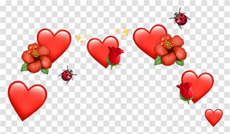 Hearts Heart Crown Red Redheart Redemoji Iphoneemoji Blue And Red Heart
