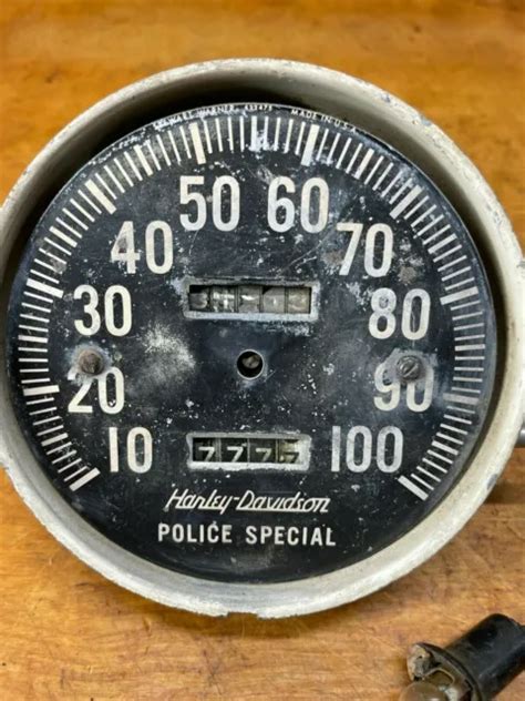 Vintage Harley Davidson Panhead Shovelhead Police Special Speedometer