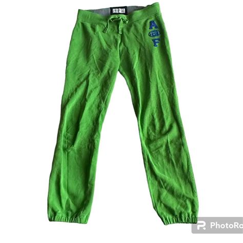 lime green abercrombie and fitch sweatpants with draw depop