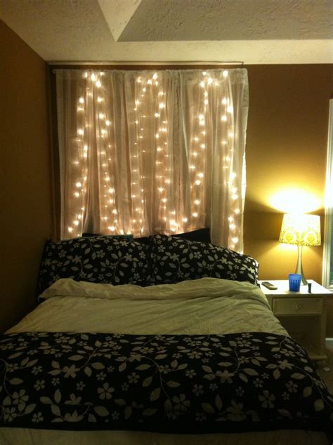 String lights, or fairy lights, are a great way of bringing some atmosphere and character to your home or garden. My bed... Curtains with lights above bed instead of ...