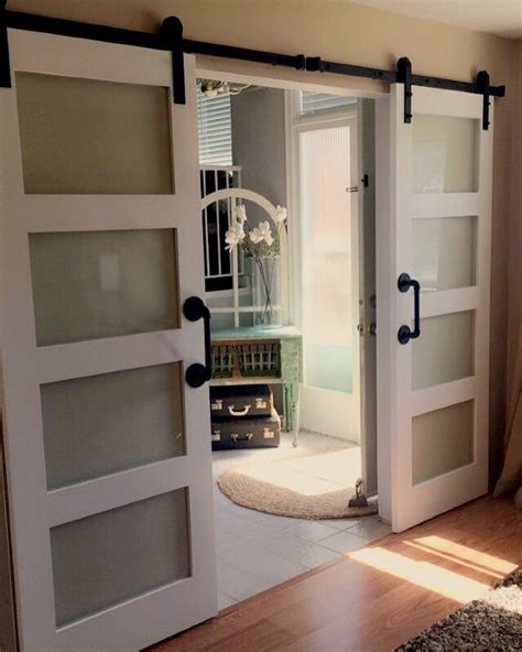 Interior accordion folding doors, walls, and dividers. Beautiful DIY french style sliding barn doors | Barn doors ...