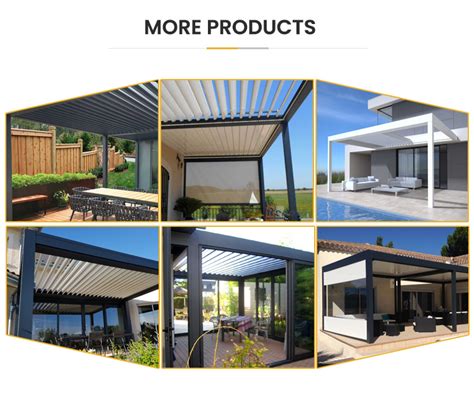 Custom Made Modern Louver Roofing Cover Outdoor Electric Motorized