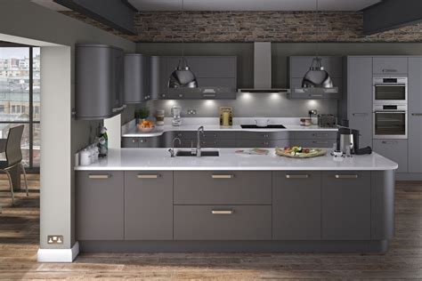 V33 renovation smooth satin kitchen cupboard & cabinet paint. Carrera Painted Graphite Kitchens - Buy Carrera Painted Graphite Kitchen Units at Trade Prices ...