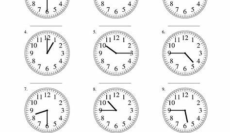 Clock Angles Worksheets
