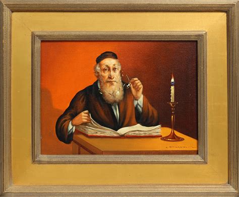 Abraham Straski Oil Painting Of Rabbi For Sale At 1stdibs