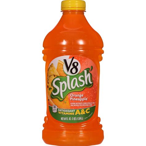V8 Splash Orange Pineapple 64 Ounce Pack Of 8