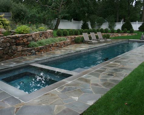 This allows families to look at their backyard, to find unused space that can be turned into a recreational playground and fitness spot. Lap Pool Jacuzzi Home Design Ideas, Pictures, Remodel and ...