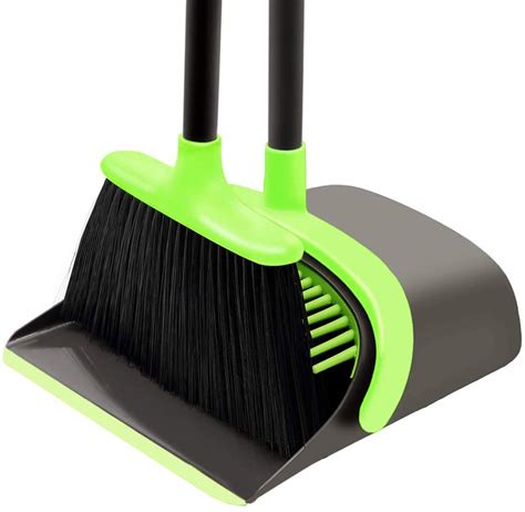 Self Cleaning Broom And Dustpan Set Extendable Long Handle Foldable