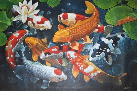9 Koi Fish Painting At PaintingValley Com Explore Collection Of 9 Koi