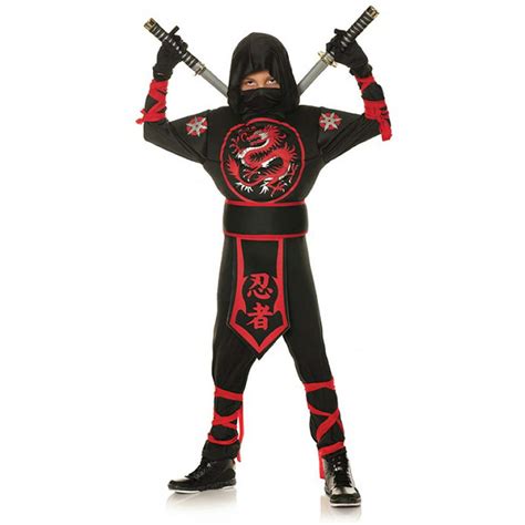 Dragon Ninja Boys Child Warrior Stealth Fighter Halloween Costume S