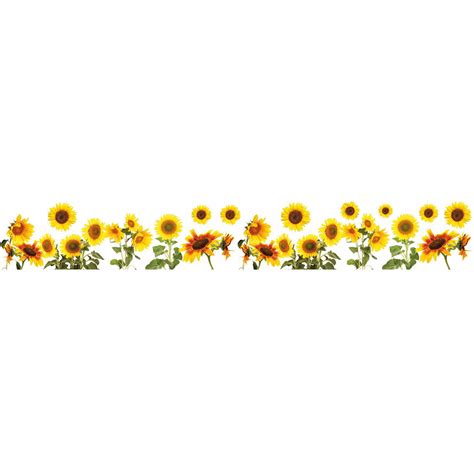 Home Decor Line Sunflowers Border Decal