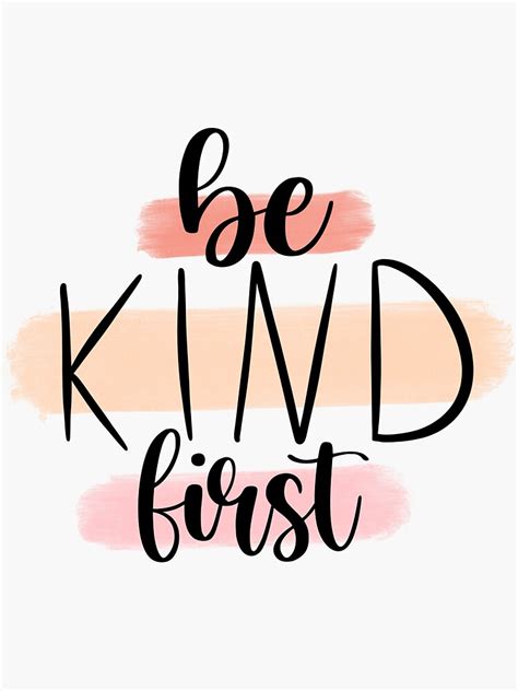 Be Kind First Boho Aesthetic Sticker For Sale By Caitlincerys Redbubble