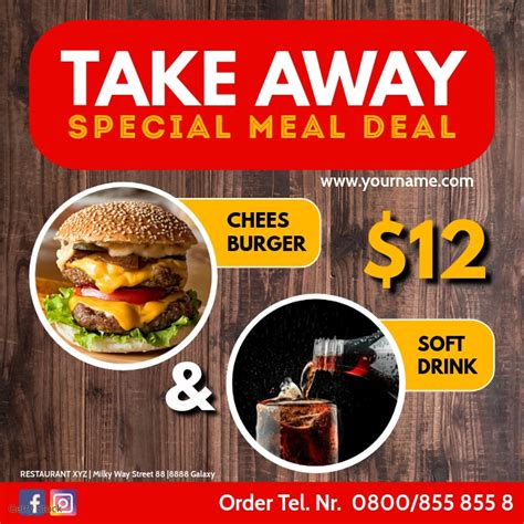 Every business plan, or any type of business plan always starts off with a company profile or company background. Restaurant Take Out Away Fast Food Offer Ad Template ...