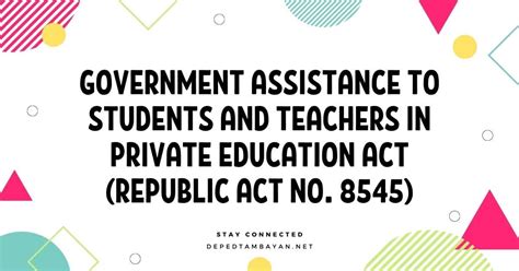 Government Assistance To Students And Teachers In Private Education Act