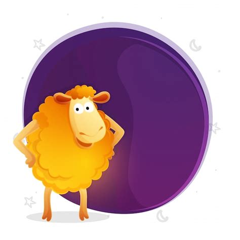 Golden Sheep Para La Celebración De Eid Al Adha Vector Premium