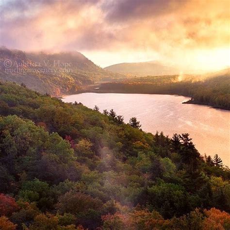 Lake Of The Cloudsporcupine Mountains Sunrise Sunset State Parks