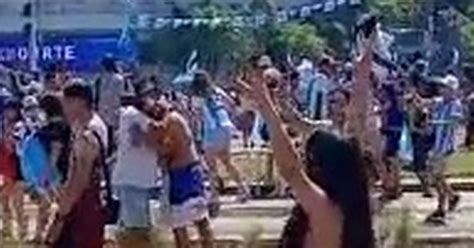Naked Argentina Fan Shows The Lot On Very Spot Where Diego Maradona Promised To Go Nude