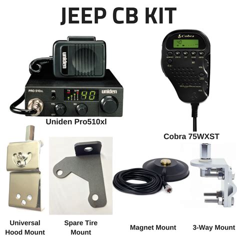 Jeep Cb Kit Turnkey Solution Jeep Cb Radio Cb Radio Package Cb Radio Bundle Off Road Cb
