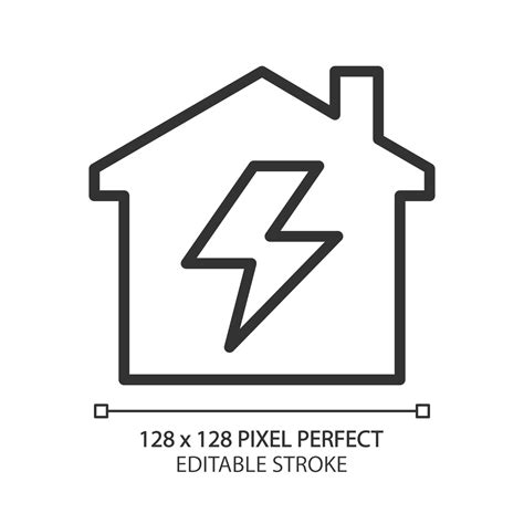 Electricity Pixel Perfect Linear Icon Domestic Usage Home Lighting