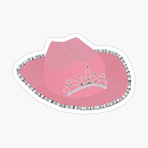 Pink Cowgirl Hat Sticker By Taylor Tran In 2021 Pop Stickers Wallpaper Stickers Homemade