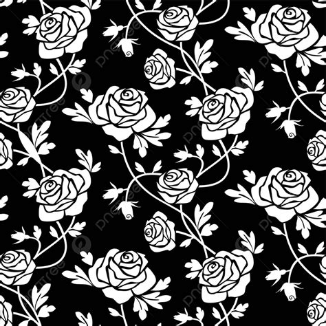 White Roses On Black Flower Plant Victorian Vector Flower Plant