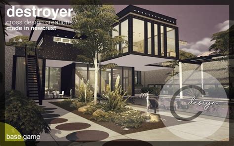 Destroyer House By Praline At Cross Design Sims 4 Updates