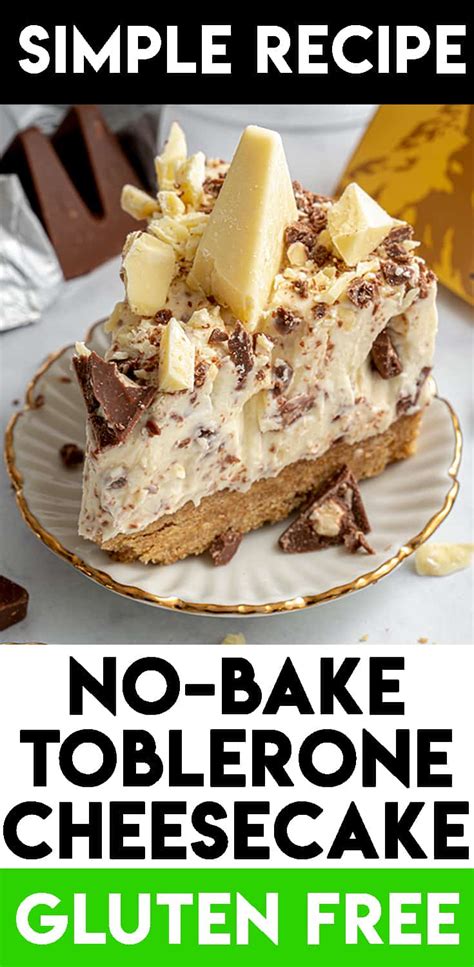 I have a culinary arts degree as well as celiac disease and other food allergies, so i know food and live this way daily. Gluten Free Toblerone Cheesecake Recipe (No-Bake)