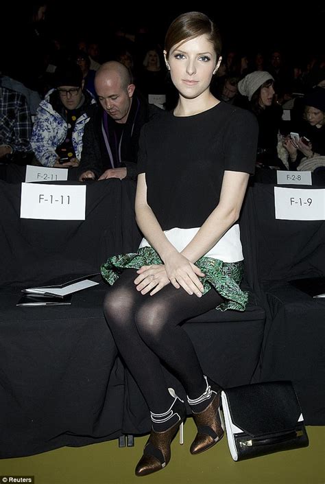 Anna Kendrick Attends New York Fashion Week J Mendel Show Daily Mail Online