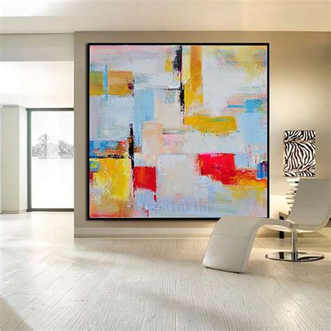 Handmade Canvas Painting Modern Abstract Large Contemporary Art Acrylic
