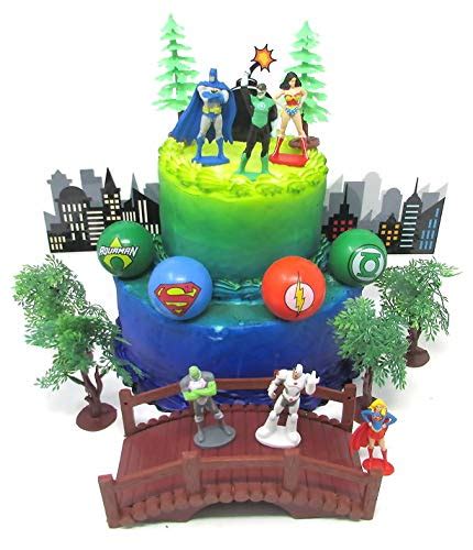 Buy Super Hero Justice League Deluxe Birthday Cake Topper Set Featuring