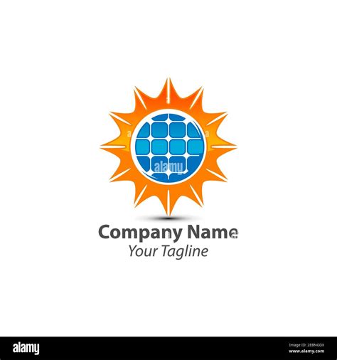 Plantilla De Diseño Del Logotipo De Energía Solar Icono Vectorial