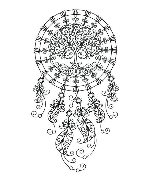 Dreamcatcher to print and color : Dream Catcher Coloring Pages - Best Coloring Pages For Kids