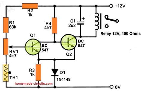 Temperature Controlled Relay Switch Circuit Homemade Circuit Projects