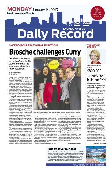 Jacksonville Daily Record 011419 By Daily Record And Observer Llc Issuu