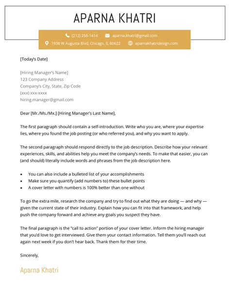 40 Creative Cover Letter Templates Free For Word And G Docs
