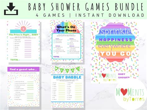 Sprinkle Baby Shower Games Download Etsy