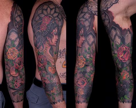 See more ideas about tattoo designs, body art tattoos, tattoos. Jeff Srsic: Lady Head, Roses, and Birds