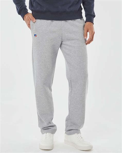 Russell Athletic Cotton Rich Open Bottom Sweatpants For Men