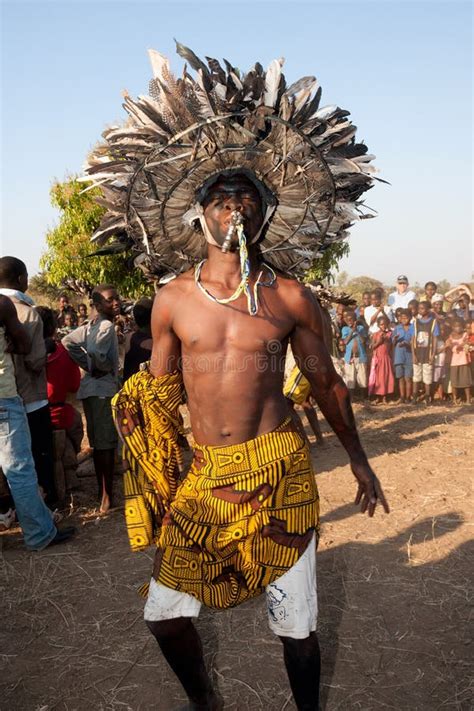 Malawian Man Performing Coming Of Age Ceremony Editorial Image Image