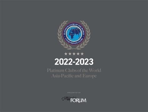 Platinum Clubs Of The World 2022 23