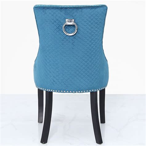 ： dining such as a plain or unprinted box or plastic bag, lounge： item height: Marine Green Velvet Dining Chair With Studded Trims And ...