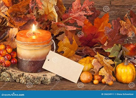 Autumn Candle Stock Image Image 26624911