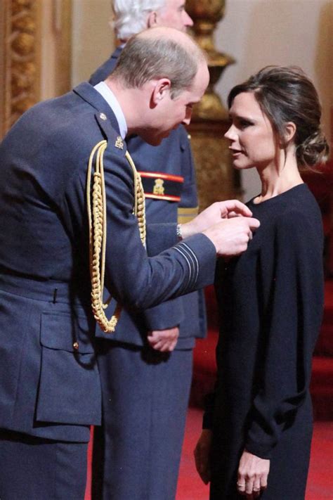 Victoria Beckham Beams With Joy As She Receives Obe From Prince William