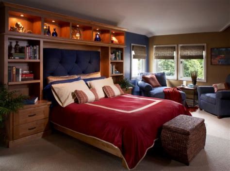 Simple teenage boy's room with solid colors and monogram used as an accent. 30 Awesome Teenage Boy Bedroom Ideas -DesignBump