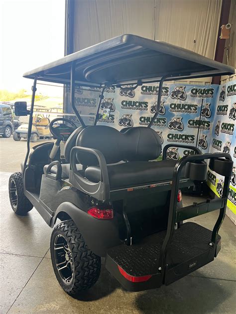 2023 Club Car Precedent Black Lifted Gas 4 Passenger Golf Cart Chuck