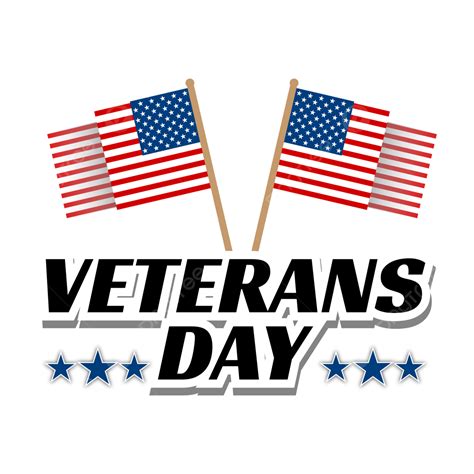 Happy Veterans Day America Usa Flag Transparent Background Vector
