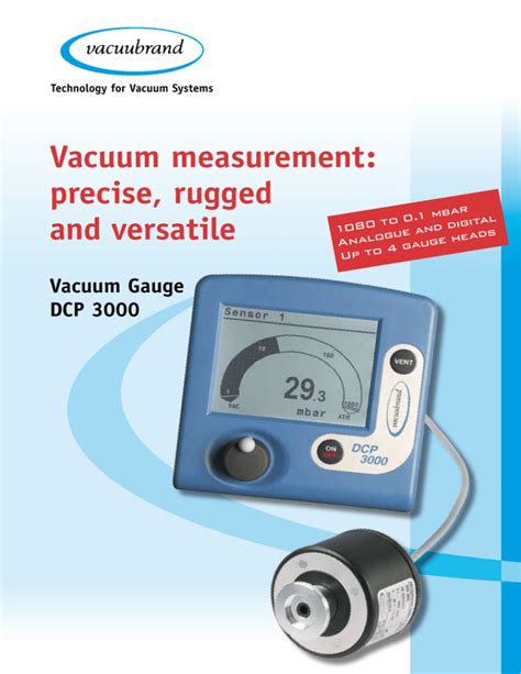 Vacuum Measurement Precise Rugged And Versatile