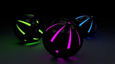 Glowing Neon Balls By Necro98 On Deviantart