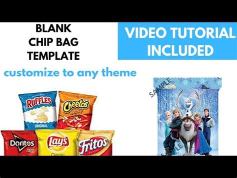 I've got designs for instagram, pinterest, and more that are fully customizable for your brand and set up to easily edit for free in canva! Chip Bag Template-How to make custom party Favors- on ...