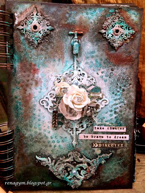 Mixed Media Place Art Journal Cover By Eirini